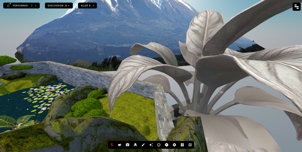 La plante géante tente de pénétrer à l'intérieur du jardin