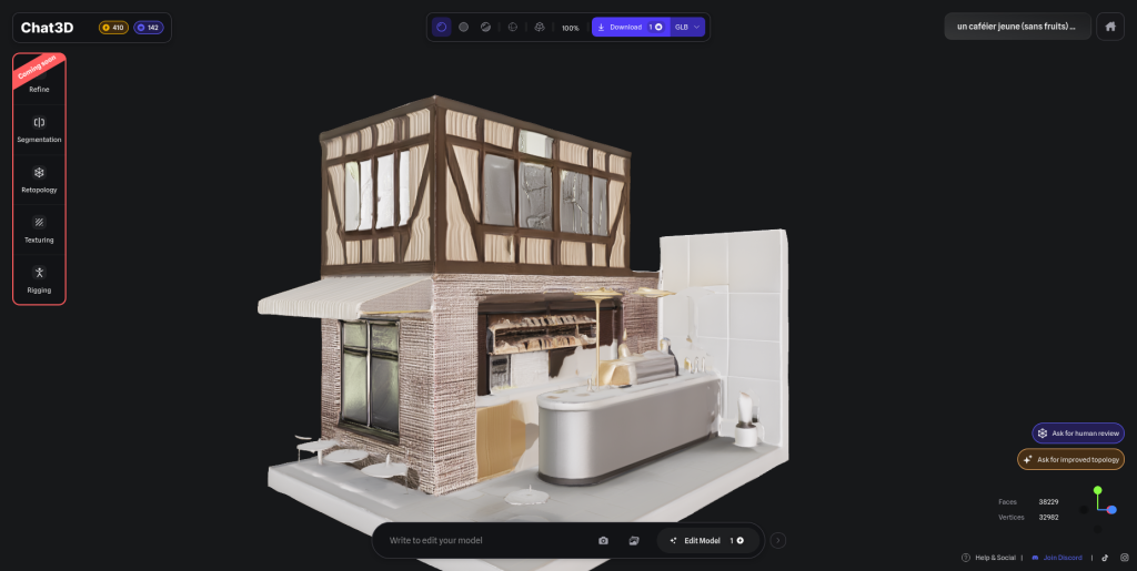 Au lieu de représenter une plante, l'IA générative a modélisé un corner de café