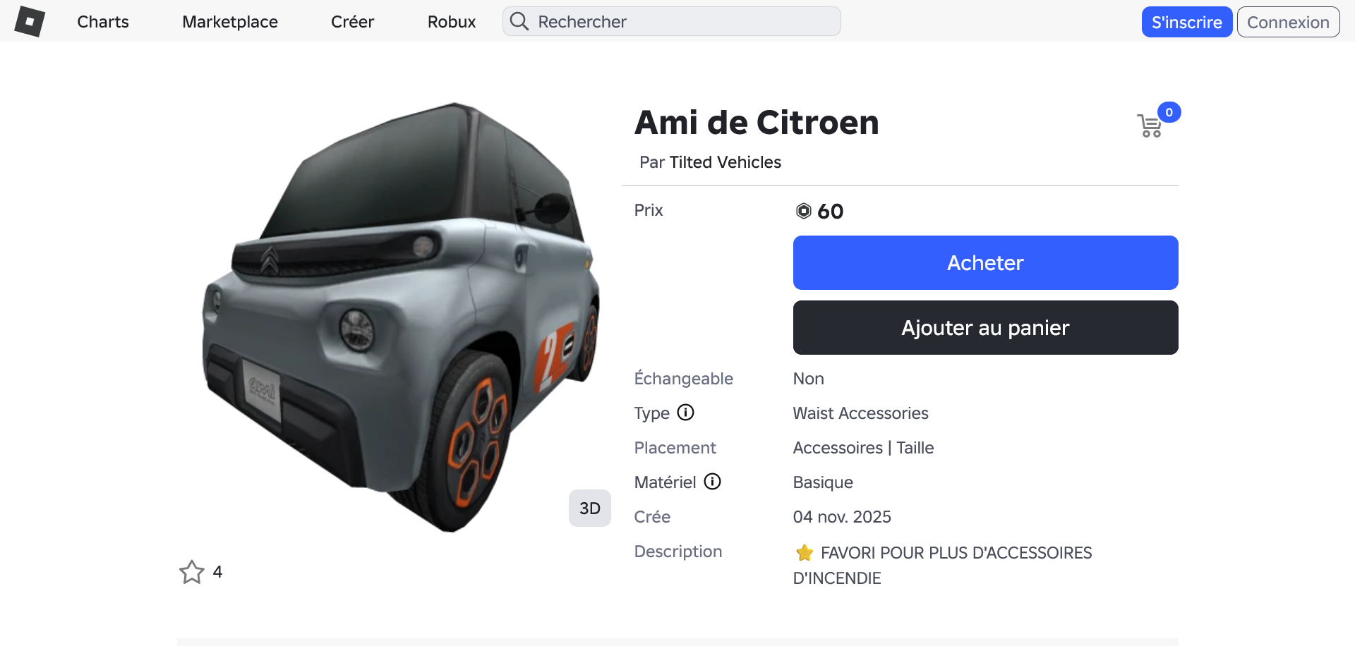 Citroën Ami - Roblox - Titled Vehicles
