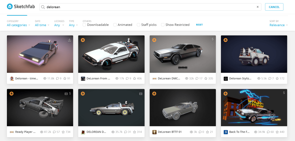 DeLorean - Sketchfab
