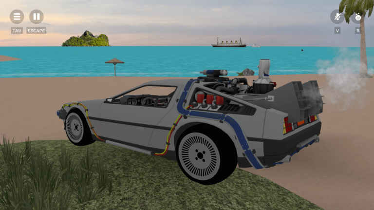 La DeLorean de Retour vers le Futur n'attend que son conducteur...